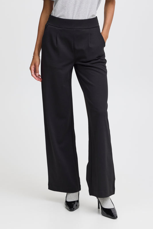 BY - Rizetta Jersey Wide Trousers - Black