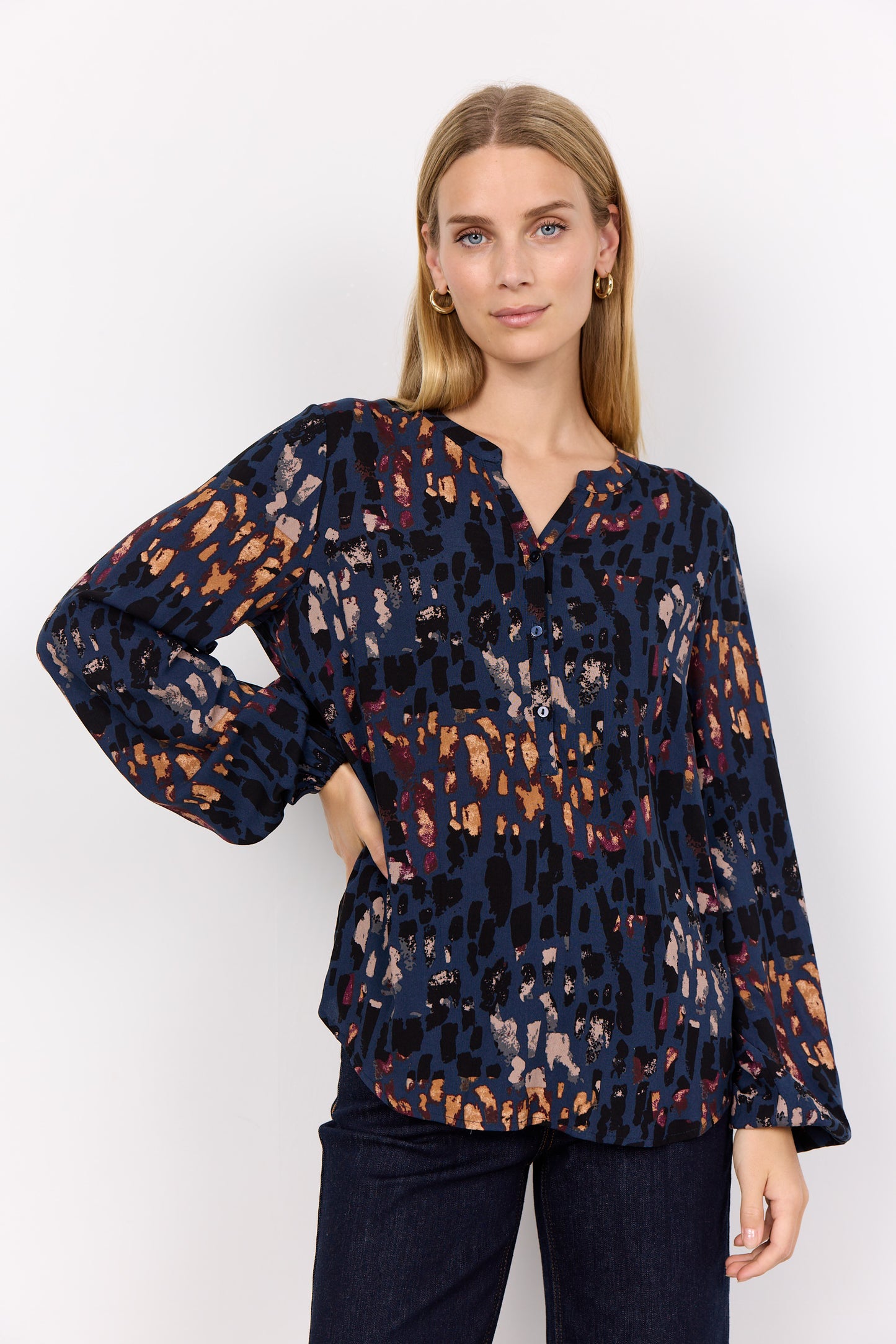 SC - Ima 3 Blouse - Blue Iris