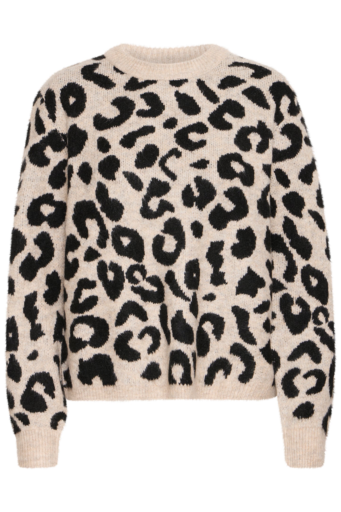 BY - Minya Leopard Print Jumper - Black Mix