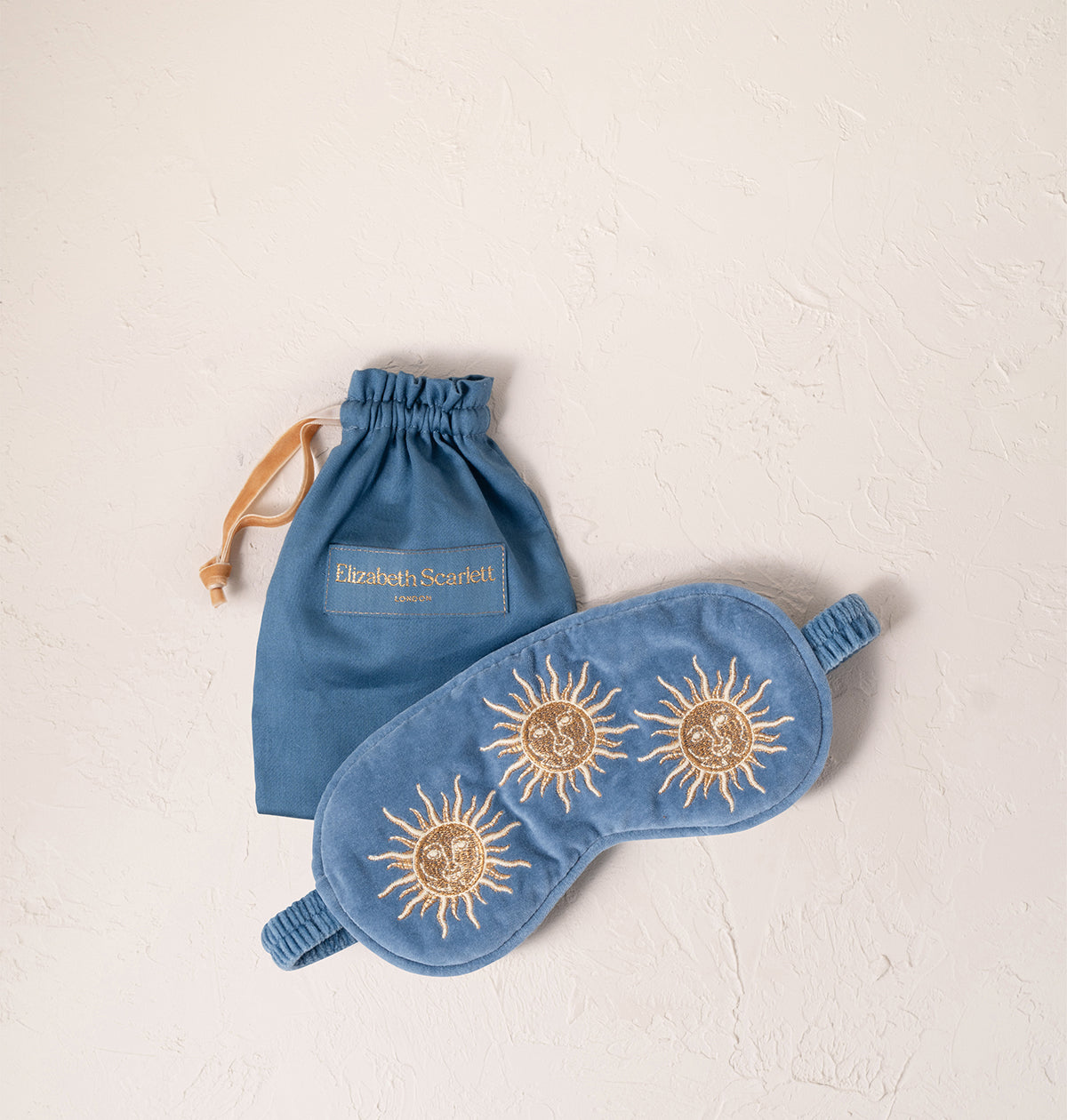 Sun Goddess Dusky Blue Velvet Eye Mask