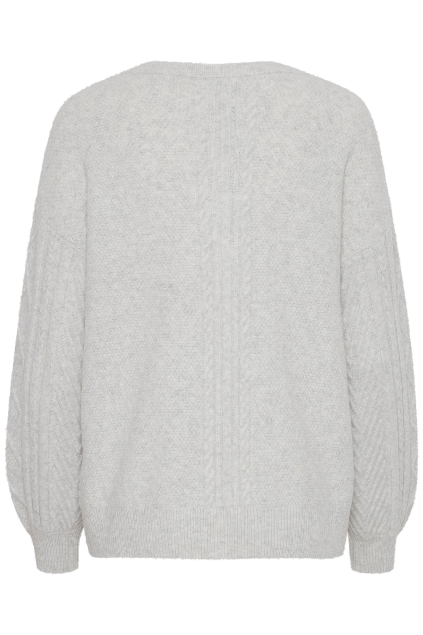 BY - Medi V-Neck Jumper - Pale Grey